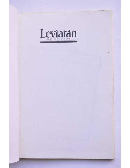 Leviatán. Revista de hechos e ideas. Primavera 1983, II época, nº 11