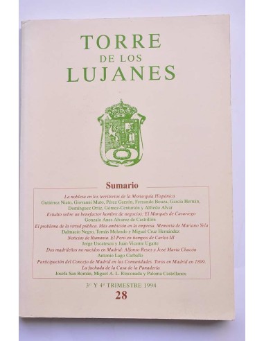 Torre de los Lujanes, 3er y 4º trimestre, 1994,...