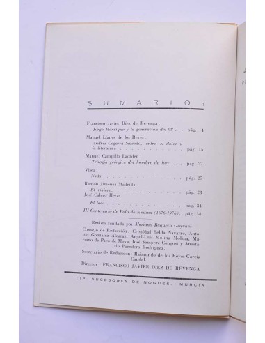 Monteagudo : publicación de la Cátedra Saavedra...