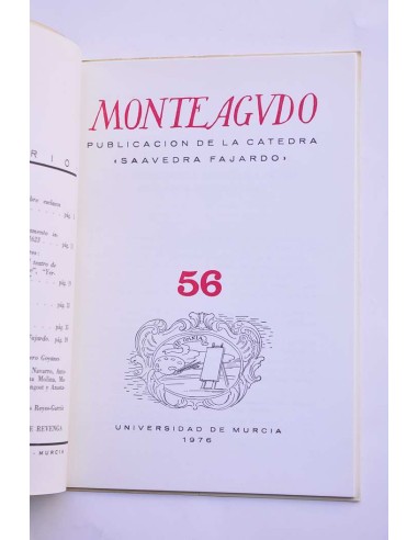 Monteagudo : publicación de la Cátedra Saavedra...