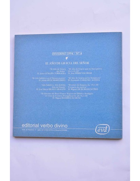 Reseña Bíblica. Invierno 1994, nº 4. El año de gracia del Señor