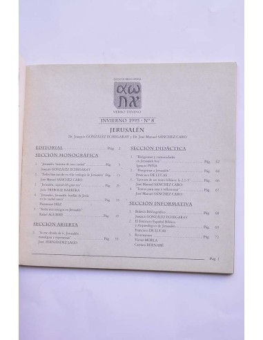 Reseña Bíblica. Invierno 1995, nº 8. Jerusalén