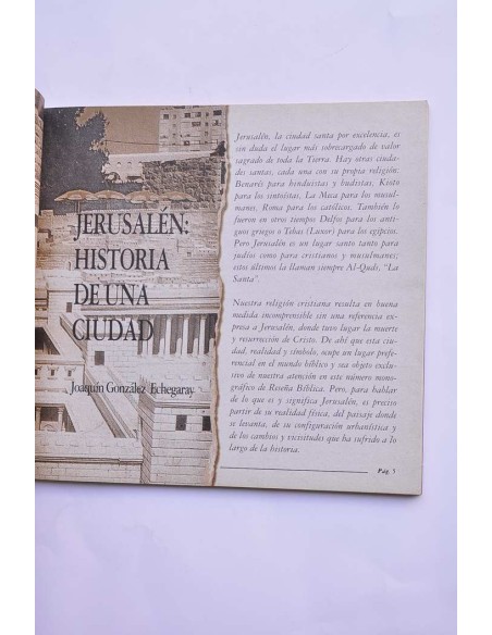 Reseña Bíblica. Invierno 1995, nº 8. Jerusalén