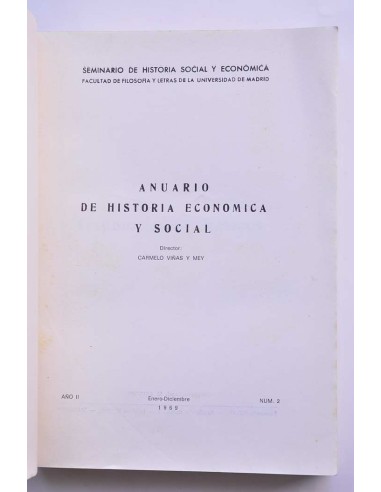 Anuario de Historia económica y social. Año II...