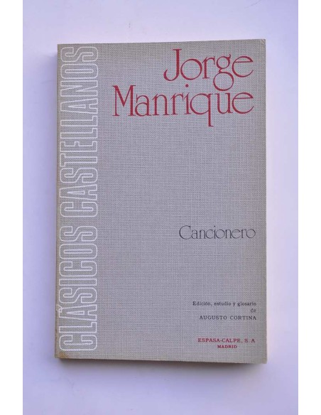 Jorge Manrique. Cancionero