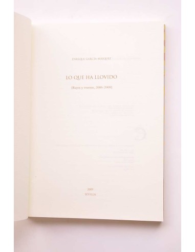 Lo que ha llovido (Rayos y truenos 2006-2008)