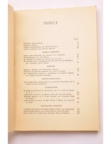 Punta Europa. Nº 1 - Enero, 1956