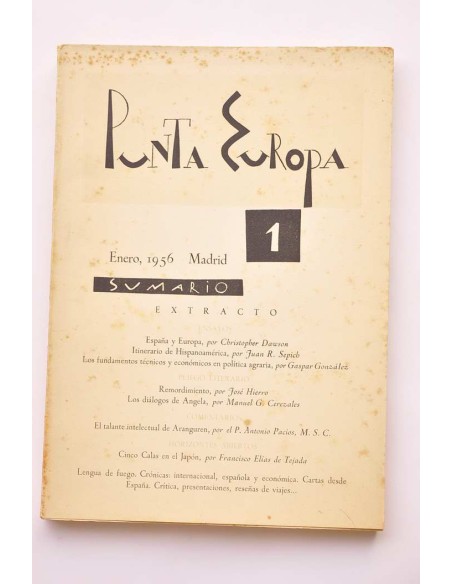 Punta Europa. Nº 1 - Enero, 1956