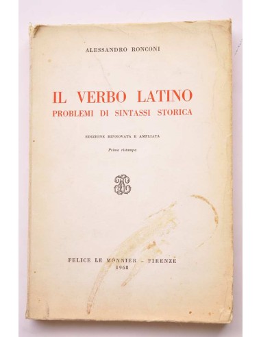 Il verbo latino. Problemi di sintassi storica