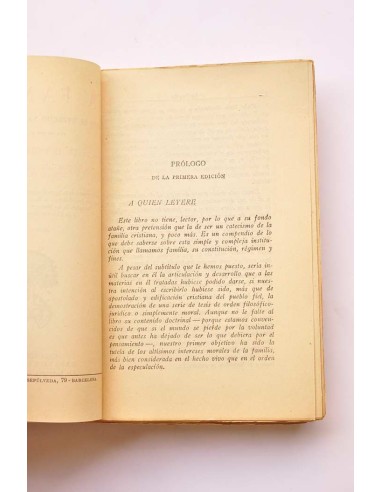 La Familia según el derecho natural y cristiano