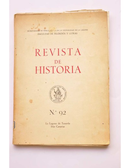 Revista de Historia. Tomo XVI. Año XXIII, nº 92, octubre-diciembre 1950