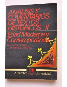 Análisis y comentarios de textos históricos. II. Edad...