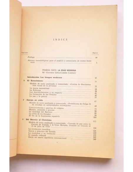 Análisis y comentarios de textos históricos. II. Edad moderna y contemporánea
