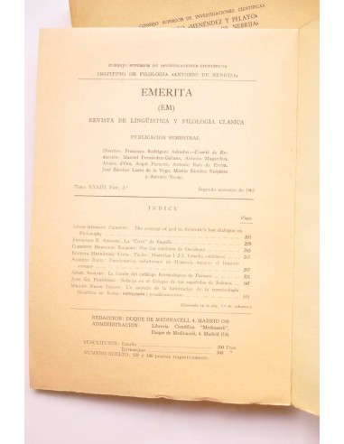 Emerita. Revista de lingüística y filología...
