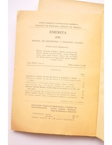 Emerita. Revista de lingüística y filología...