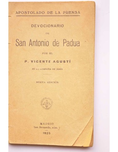 Devocionario de San Antonio de Padua