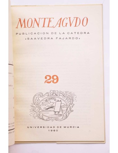 Monteagudo : publicación de la Cátedra Saavedra...