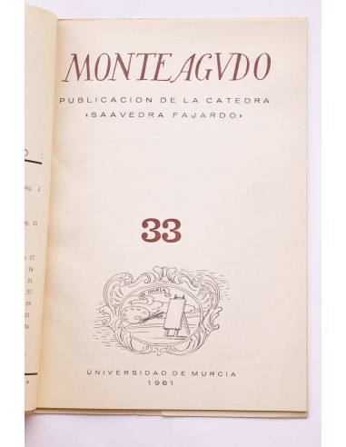 Monteagudo : publicación de la Cátedra Saavedra...