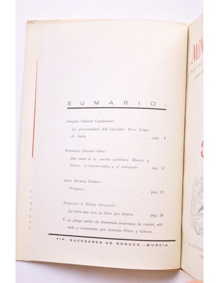 Monteagudo : publicación de la Cátedra Saavedra Fajardo. Nº 36