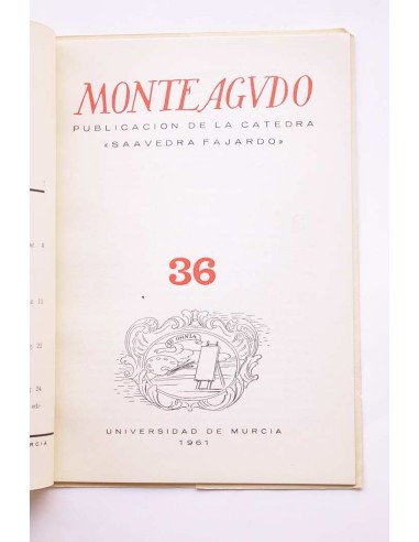 Monteagudo : publicación de la Cátedra Saavedra...