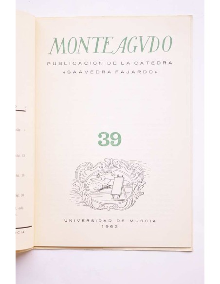 Monteagudo : publicación de la Cátedra Saavedra Fajardo. Nº 39