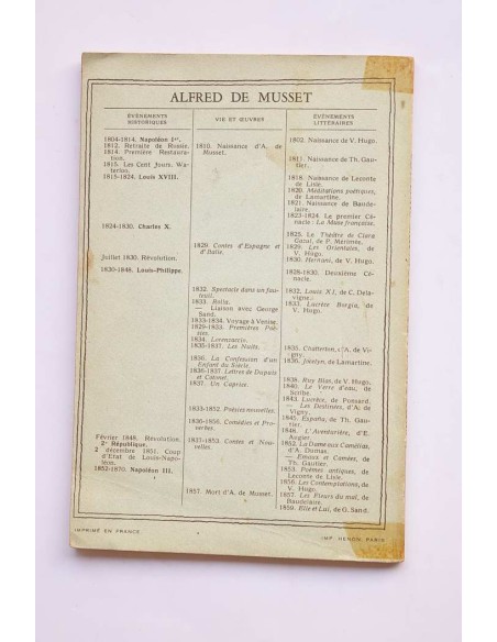 Alfred de Musset. Poésies choisies