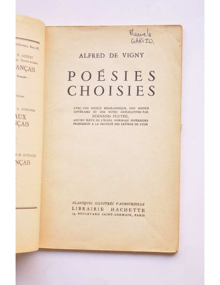 Alfred de Vigny. Poésies choisies