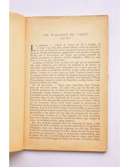 Alfred de Vigny. Poésies choisies