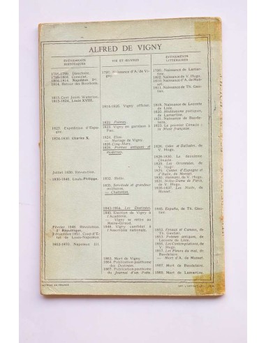 Alfred de Vigny. Poésies choisies