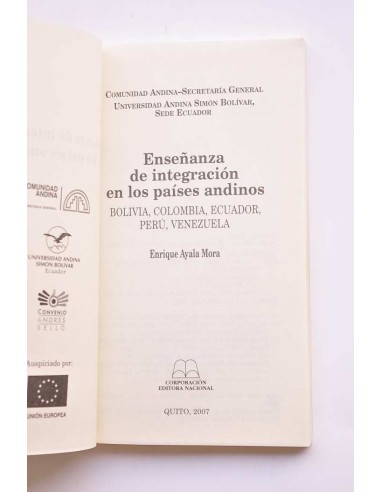 Enseñanza e integración en los países andinos