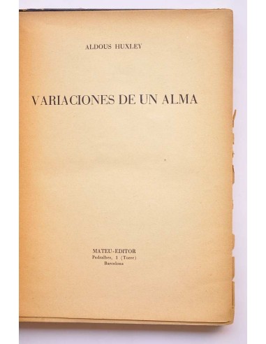 Variaciones de un alma
