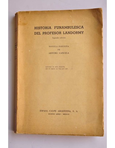 Historia funambulesca del profesor Landormy....