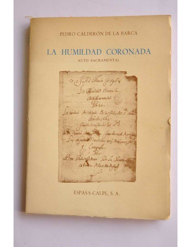 La humildad coronada : auto sacramental