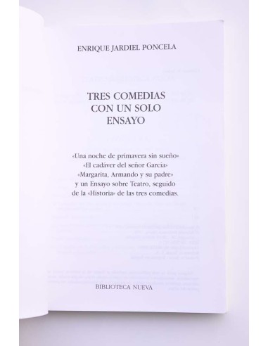 Tres comedias con un solo ensayo