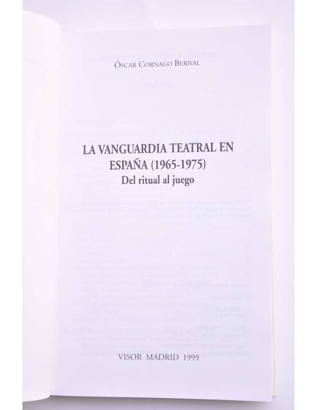 La vanguardia teatral en España (1965-1975). Del ritual al juego
