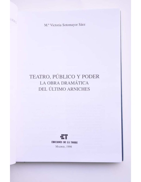 Teatro, público y poder. La obra dramática del último Arniches