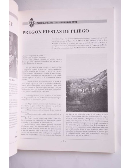 Pliego. Fiestas 1993