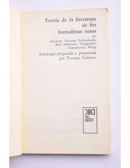 Teoría de la literatura de los formalistas rusos