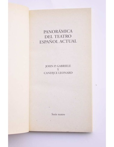 Panorámica del teatro español actual