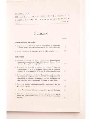 Medicina de la Educación física y el Deporte....