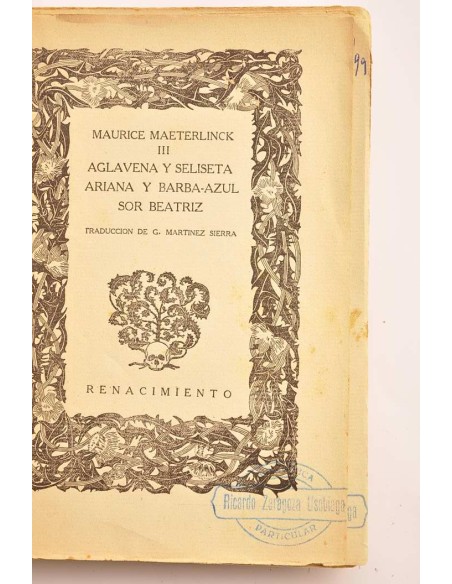 Aglavena y Seliseta - Ariana y Barba-Azul - Sor Beatriz
