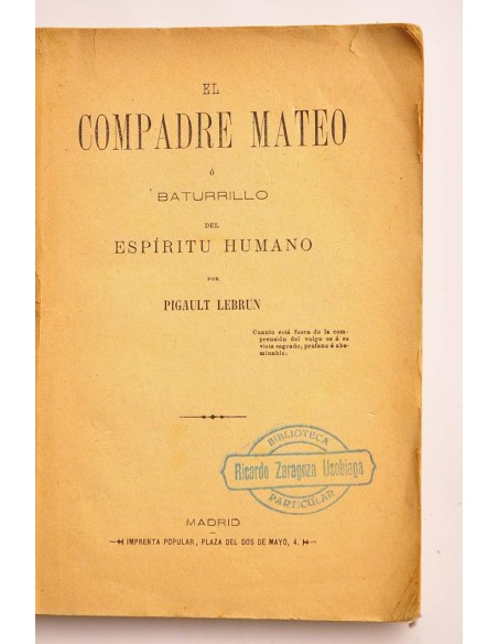 El compadre mateo o Batiburrillo