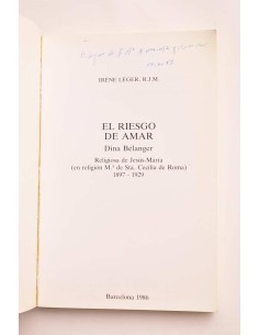 El riesgo de amar. Dina Belánger 2