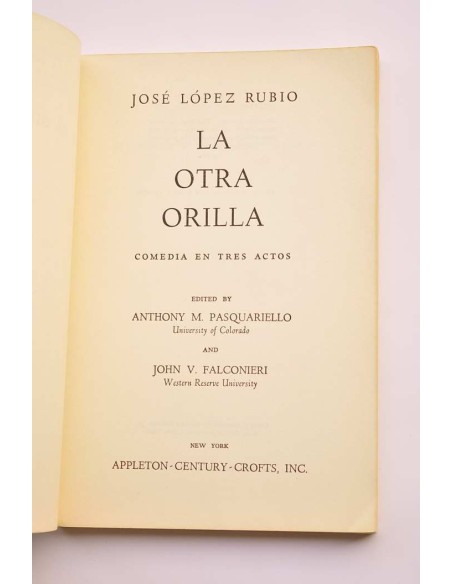 La otra orilla. Comedia en tres actos