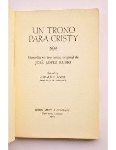 Un trono para Cristy. Comedia en tres actos 2