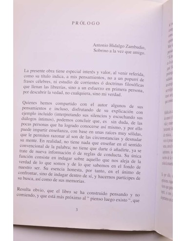 Mis pensamientos. Breve biografía de un amigo...