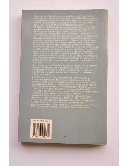 Breve historia feminista de la literatura española (en lengua castellana). II. La mujer en la literatura española