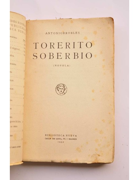 Torerito soberbio
