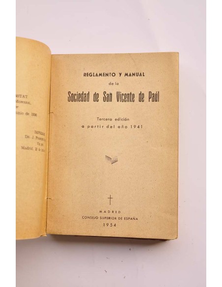 Reglamento  y manual de la Sociedad de San Vicente de Paul