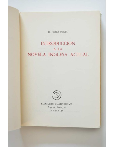 Introducción a la novela inglesa actual